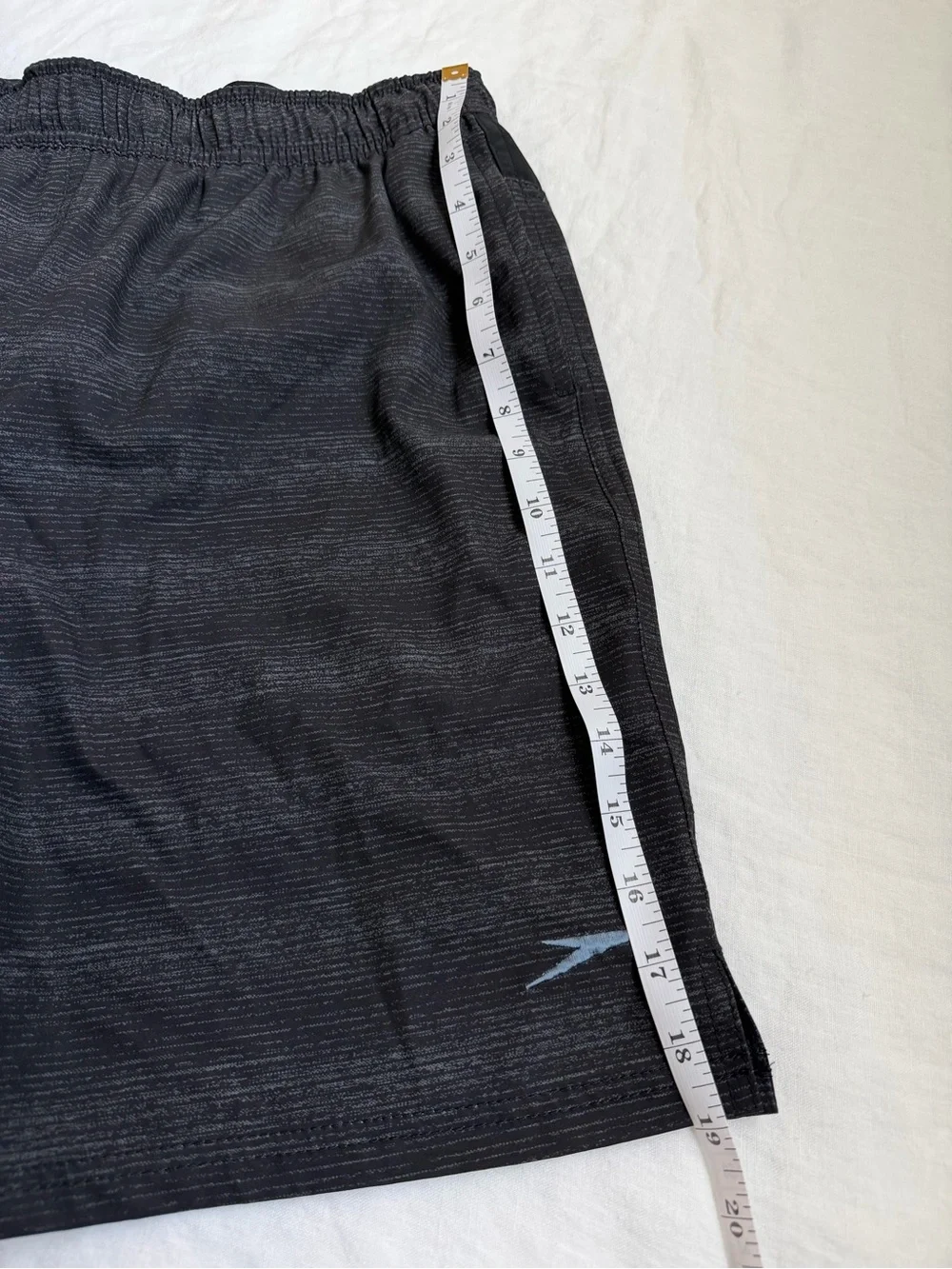 Speedo Black Athletic Swim Shorts with Subtle Logo